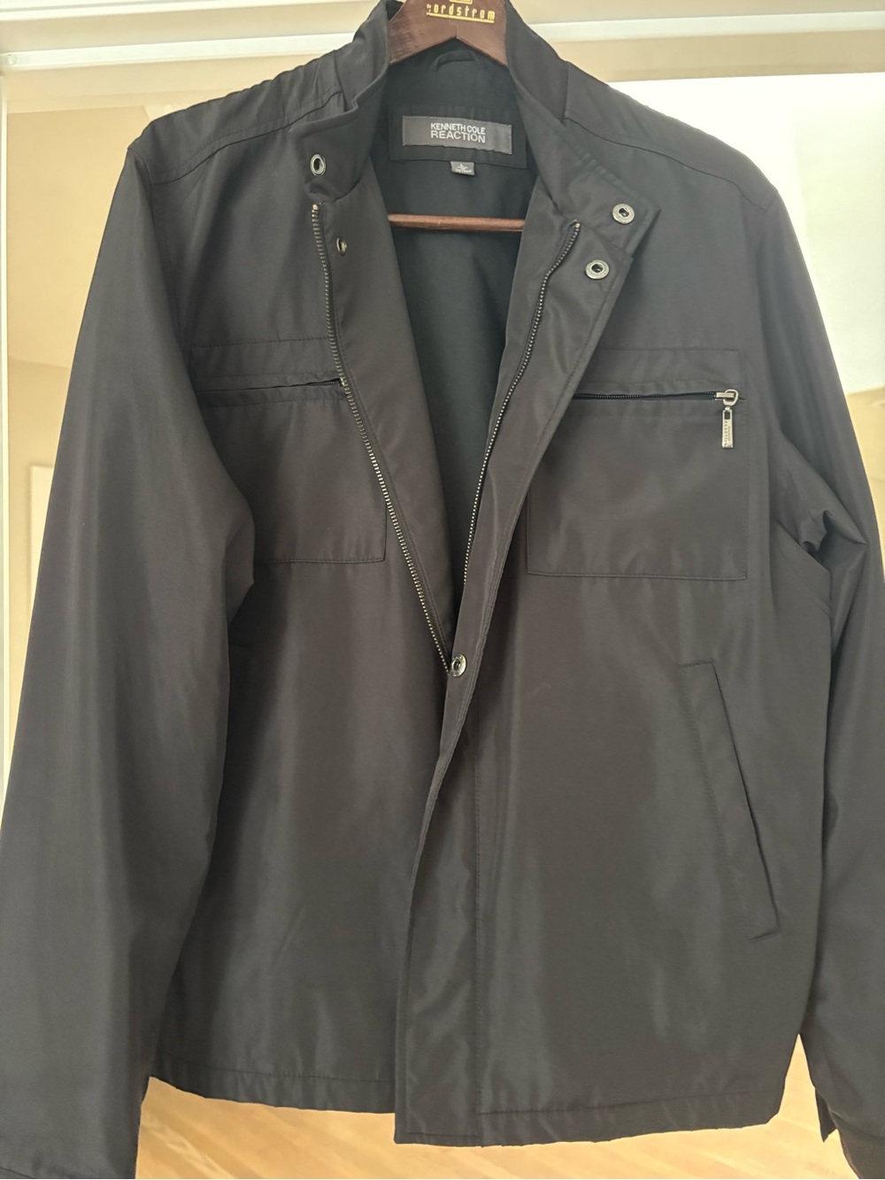 Kenneth Cole Reaction Men's Black Lightweight Shirt Jacket